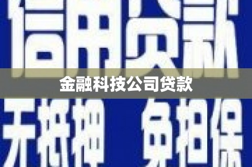 周至金融科技公司贷款