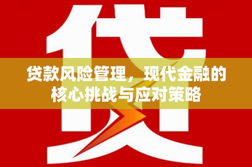 周至贷款风险管理，现代金融的核心挑战与应对策略