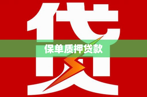 周至保单质押贷款